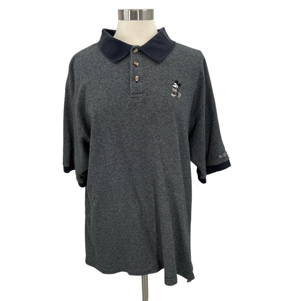 WALT DISNEY WORLD Mickey Mouse Vintage Short Sleeve Polo Shirt SZ XXL